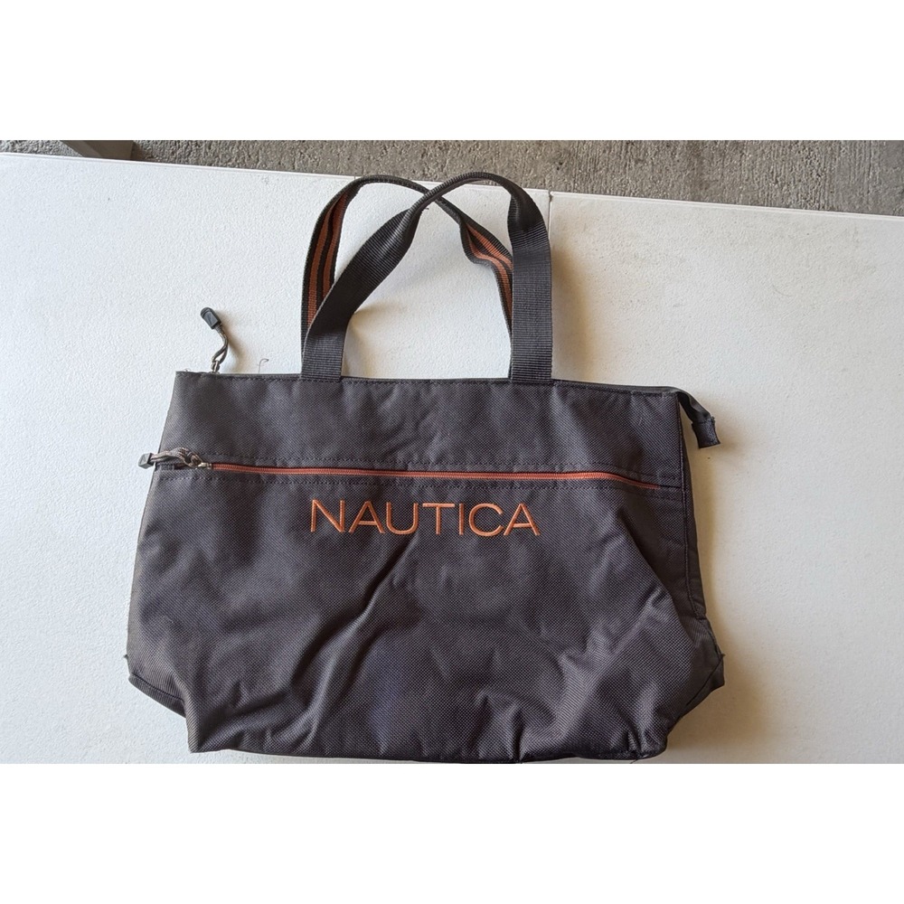 Nautica Catamaran ll Carry On/Travel Tote Boat Bag - Gray/Orange Trim Used Once